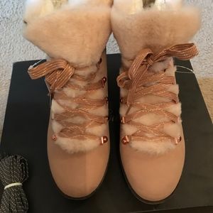 j crew nordic wedge boots pink